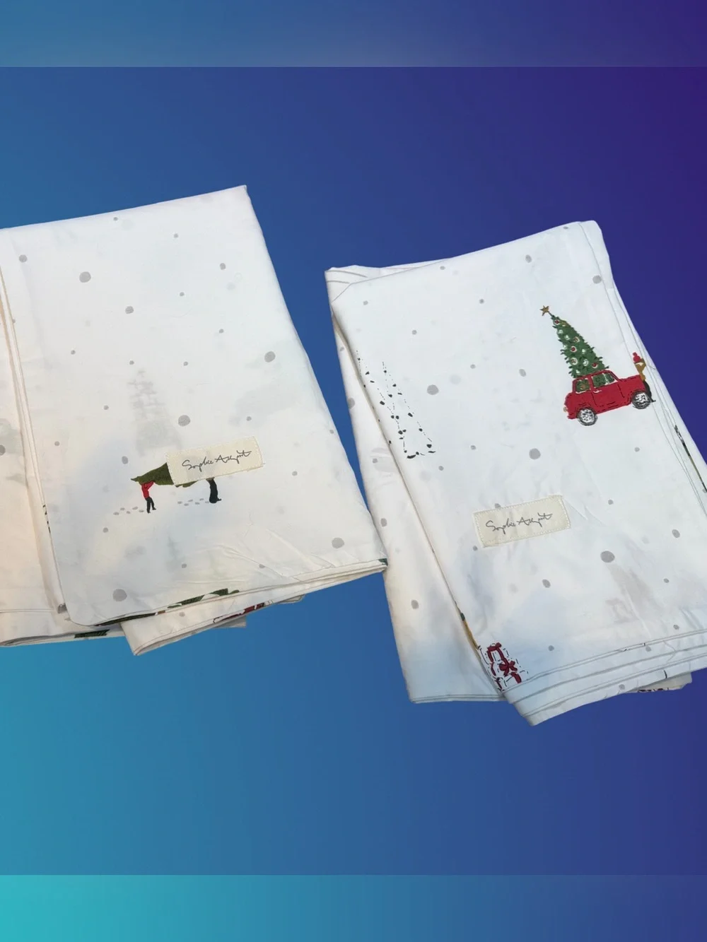 Sophie Allport NWOT Set of 6 Holiday and Winter Woods Theme Pillow Cases
